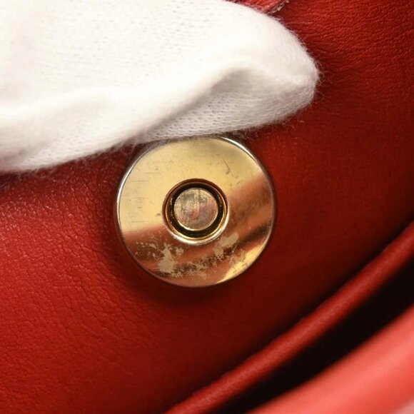 Coach Red Leather Handbag D7C-9027 125927 - Picture 8 of 10